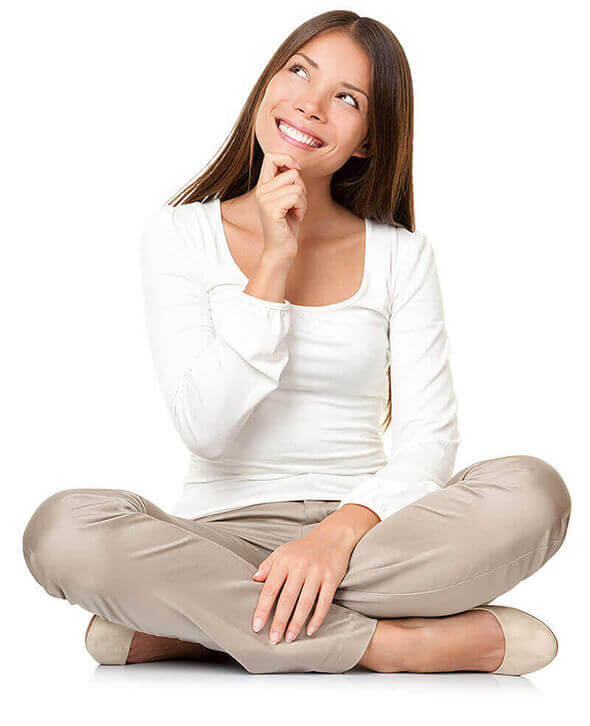 Woman Sitting Down Thinking